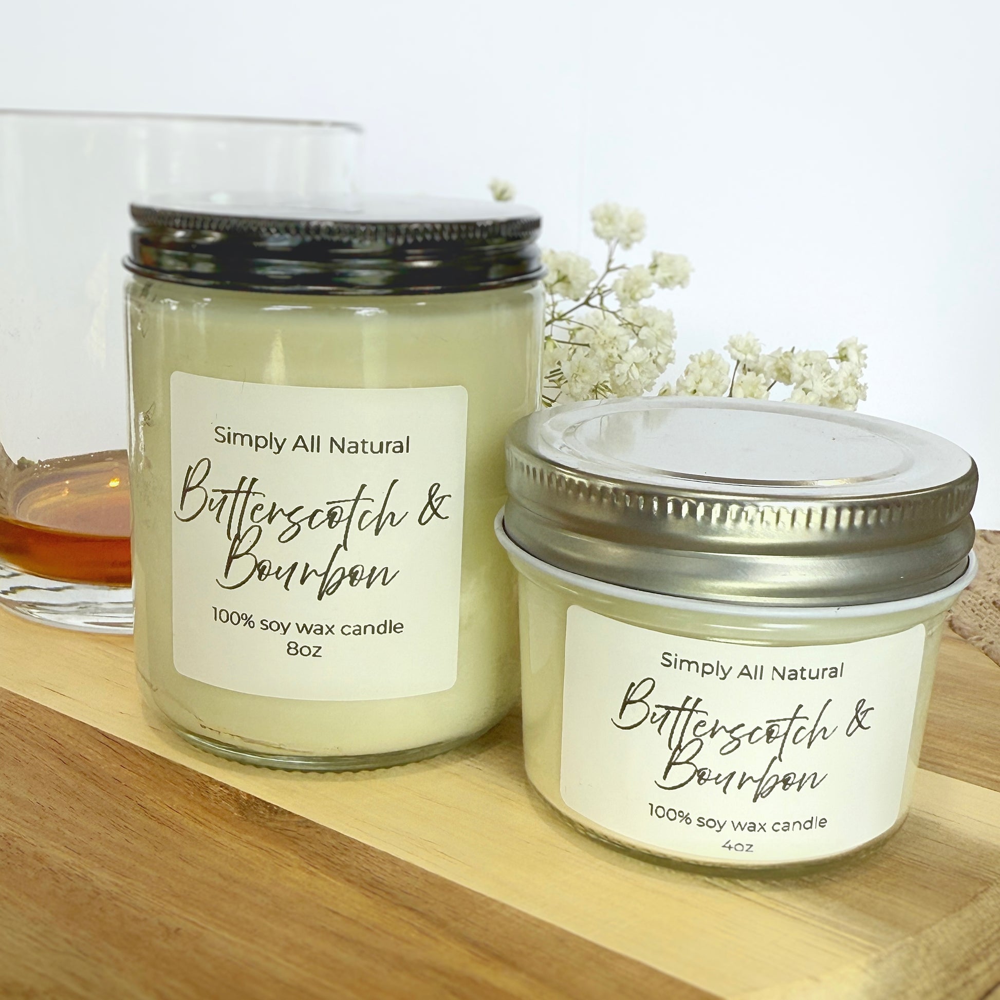 Butterscotch & Bourbon 100% soy wax candle