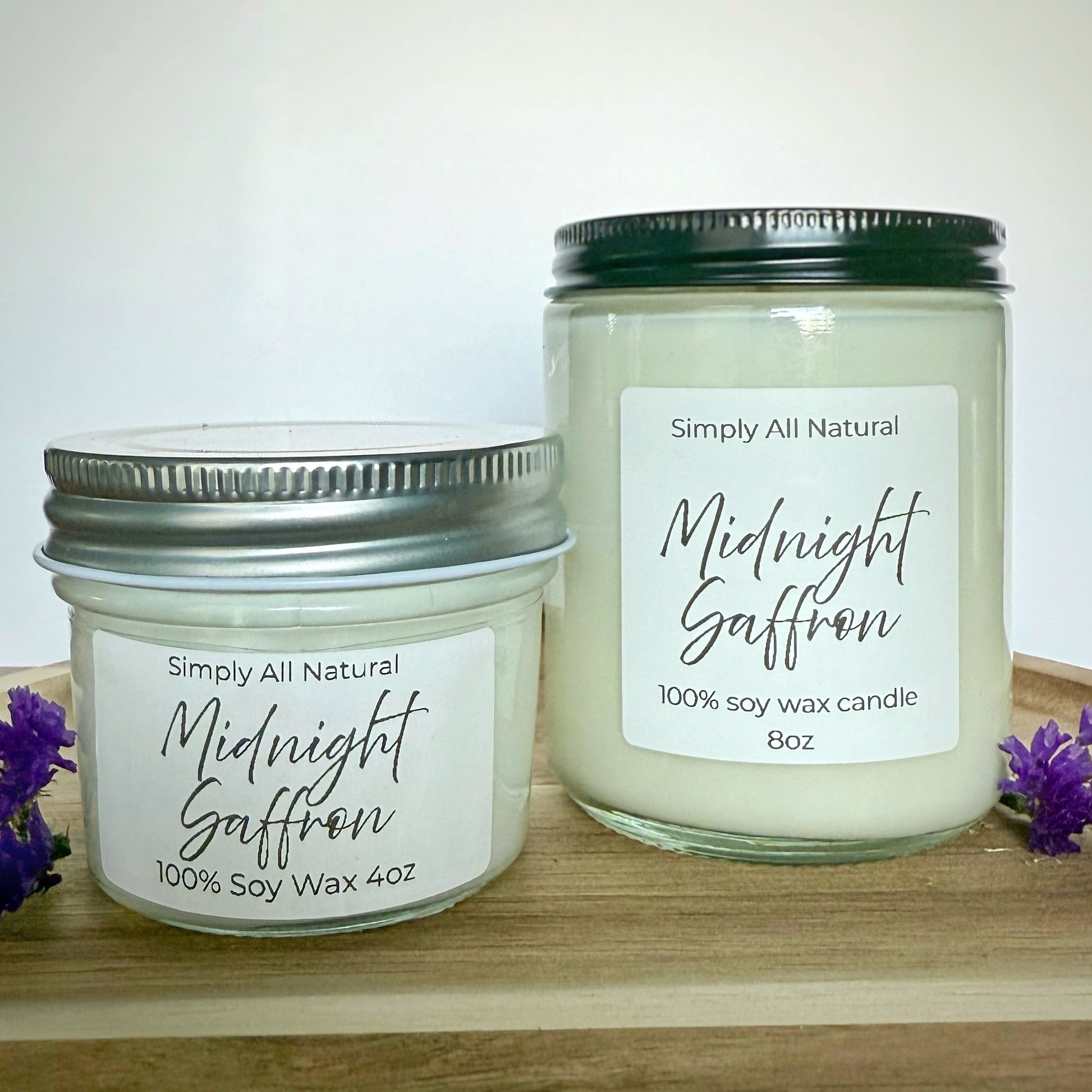 Midnight Saffron 100% soy wax candle