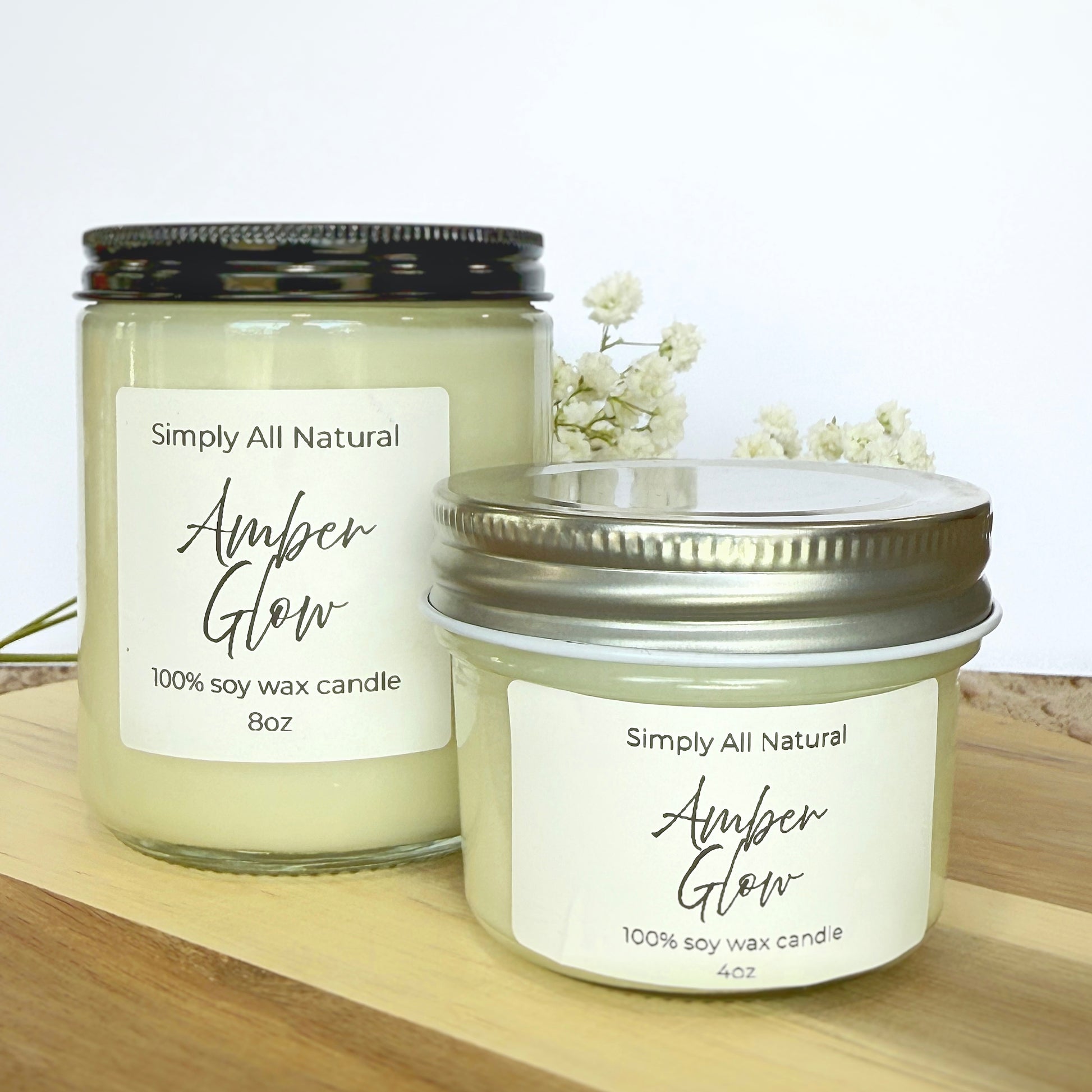 Amber Glow 100% soy wax candle